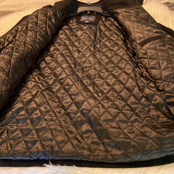 Nautica Man Wool 67% 12 % cashmere 21 Naylon Coat long 31 bust 44” - Picture 5 of 12